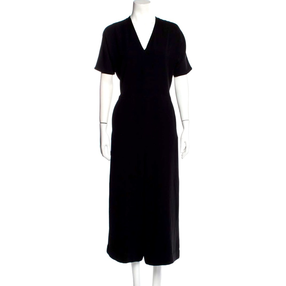 Black V neck jumpsuit